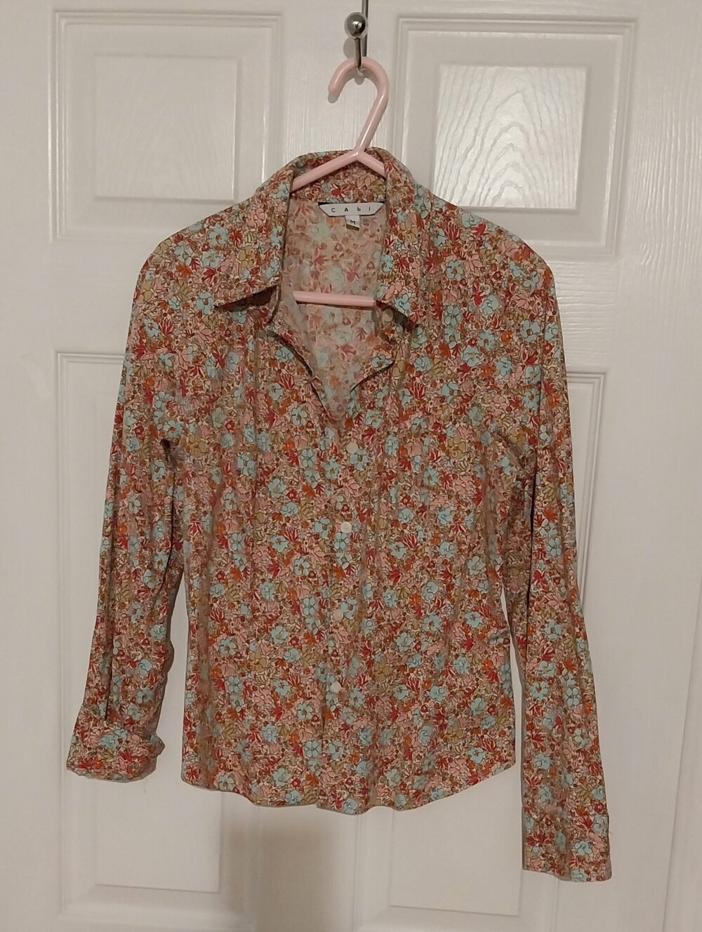CAbi Floral Button-Down Shirt